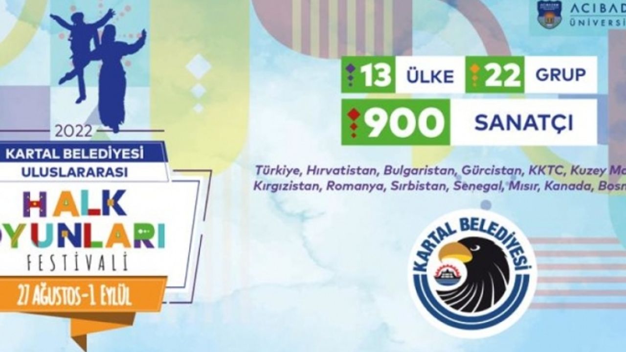 Kartal Belediyesi Uluslararası Halk Oyunları Festivali Başlıyor