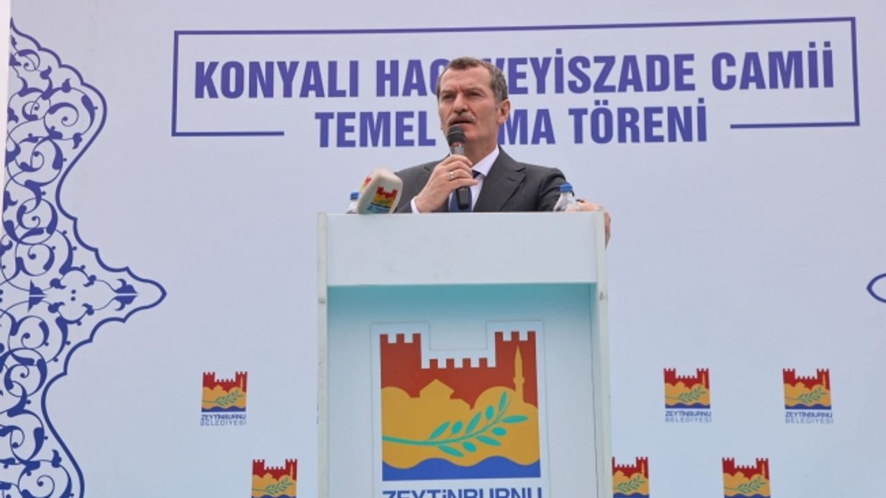 Konyalı Hacı Veyiszade Camii’nin temel atma töreni yapıldı.
