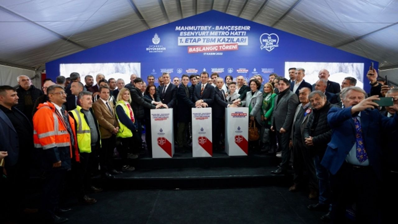 İBB, Mahmutbey-Bahçeşehir-Esenyurt Metro Hattının Yapımını Başlattı