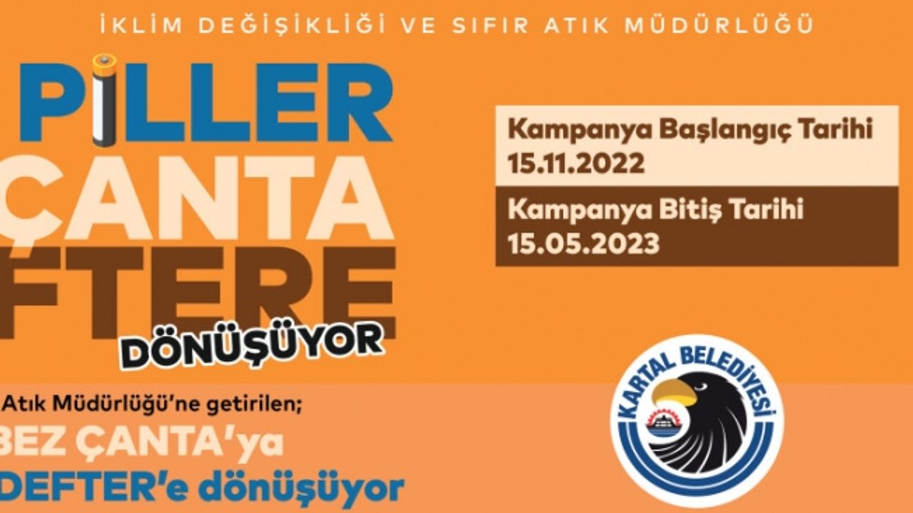Kartal’da Atık Piller Bez Çanta Ve Deftere Dönüşüyor