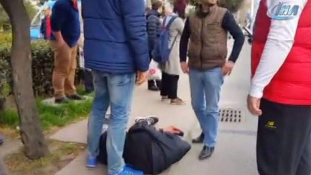 Beşiktaş'ta cep telefonu hırsızına vatandaştan meydan dayağı