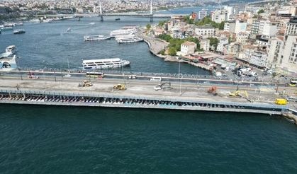 Galata Köprüsü'nde 1. Etap Çalışmaları Tamamlandı