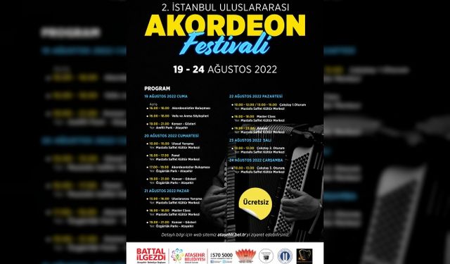 2. İstanbul Uluslararası Akordeon Festivali Başlıyor