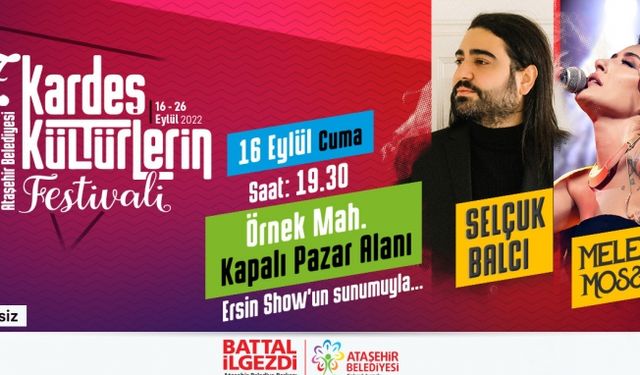 Ataşehir'de Kardeş Kültürlerin Festivali 16 Eylül'de Başlıyor