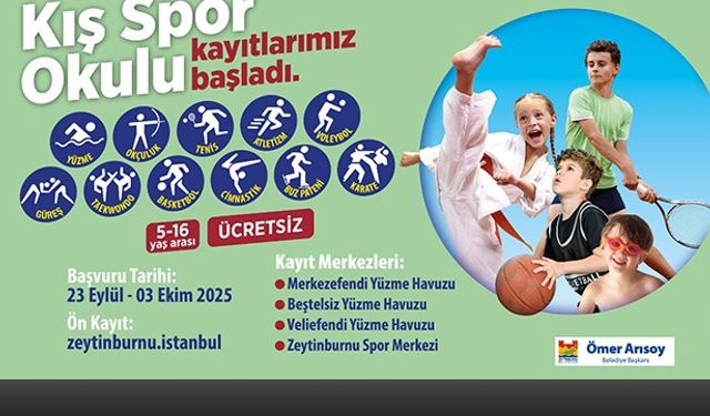Zeytinburnu’nda Kış Spor Okulu Başvuruları Başladı
