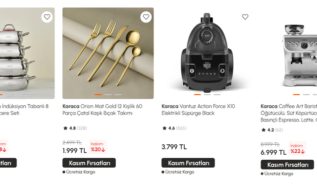 Black Friday Yılın En Büyük İndirim Fırsatı Karaca'da