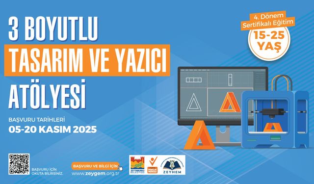 Zeytinburnu’nda 3B Tasarım ve Yazıcı Atölyesi’nin 4. Dönem Başvuruları Başladı