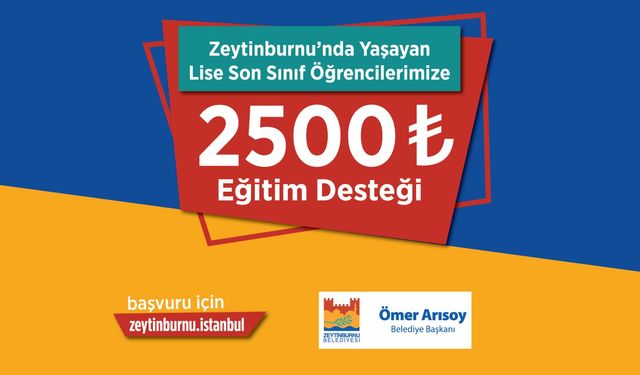 Zeytinburnu’nda Lise Son Sınıf Öğrencilerine 2.500 TL Eğitim Desteği