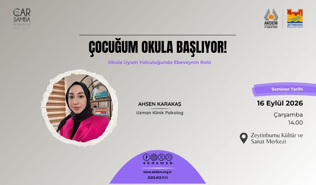 Çarşamba Seminerleri Yeni Döneme “Okula Uyum” Konusuyla Başlıyor