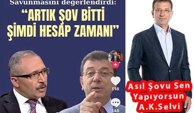 Asıl Şovu Siz Yapıyorsunuz A.K. Selvi
