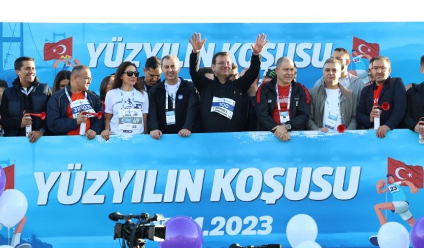 İmamoğlu,Türkiye İş Bankası 45. İstanbul Maratonu'nu Başlattı