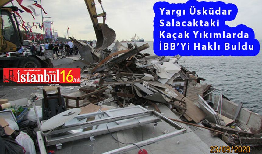 Üsküdar'daki İşgal Yıkımında Yargı İBB' Yi Haklı Buldu