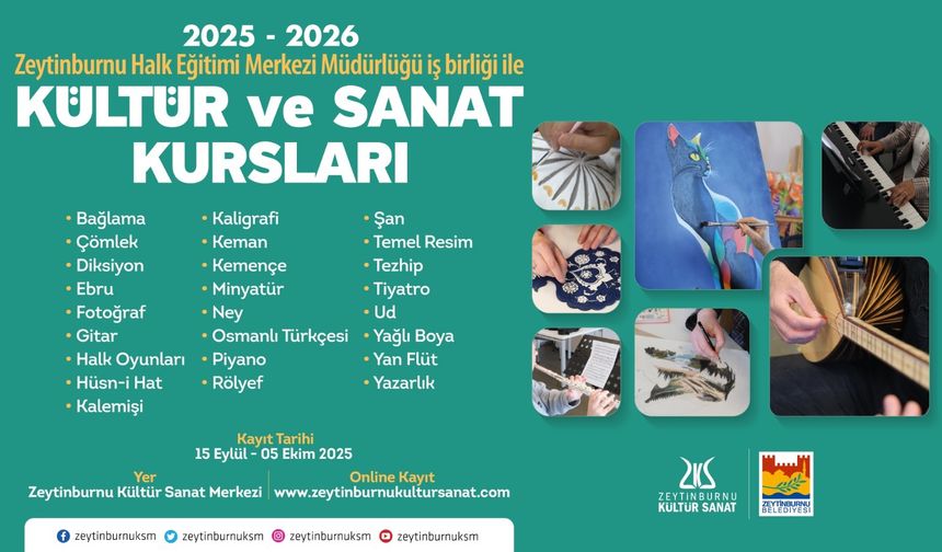 Zeytinburnu’nda Kültür ve Sanat Rüzgârı Başlıyor