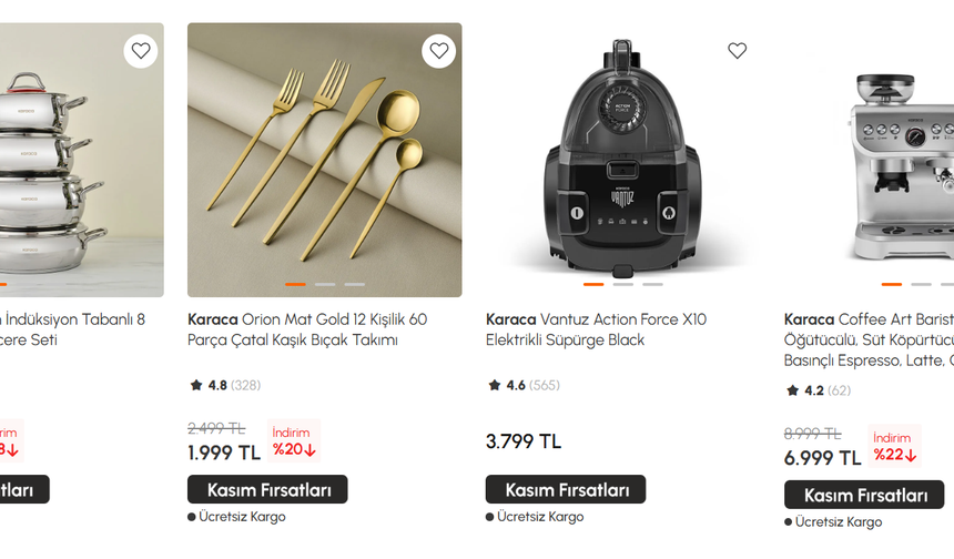 Black Friday Yılın En Büyük İndirim Fırsatı Karaca'da