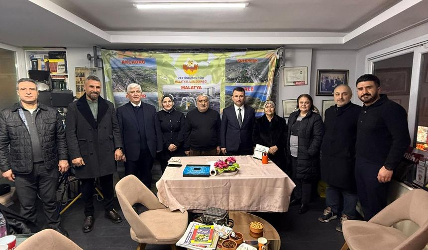 ZEYDEF Başkanı Mehmet Çakır Ve Yönetimi Malatyalılar Derneğini Ziyaret Etti