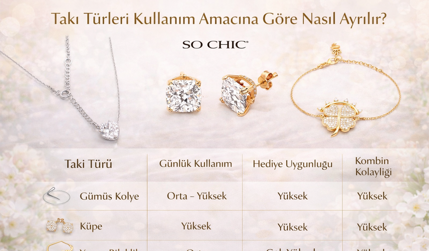 Takı Türleri Kullanım Amacına Göre Nasıl Ayrılır?