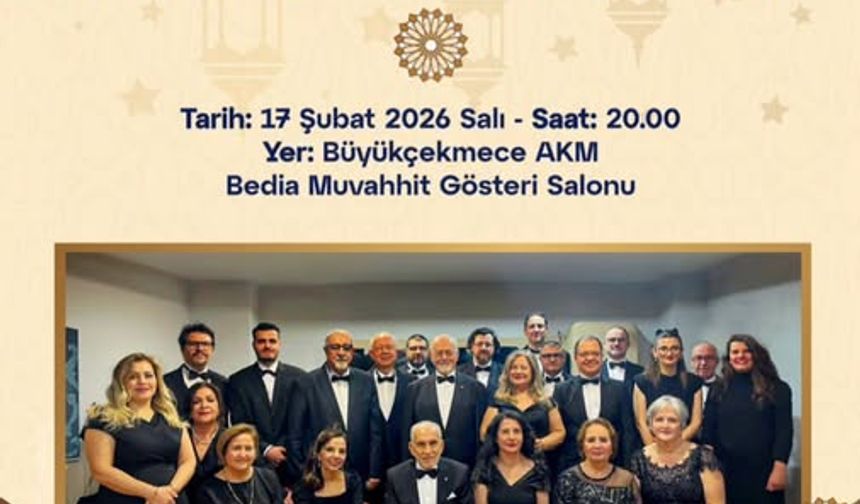 İSHAKOĞLU MUSİKİ DERNEĞİ Korosu , Ramazan ayının gelişini karşılamak için sahneye çıkıyor.