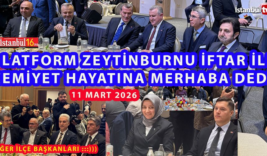Platform Zeytinburnu Protokol İftarı İle Kapılarını Halk’ a Açtı