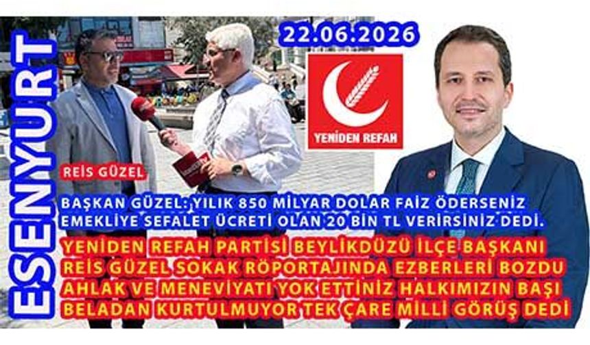 Başkan Güzel: Erbakan Hocamın Önce Ahlak Ve Maneviyat Sözü Unutuldu (VİDEOLU)