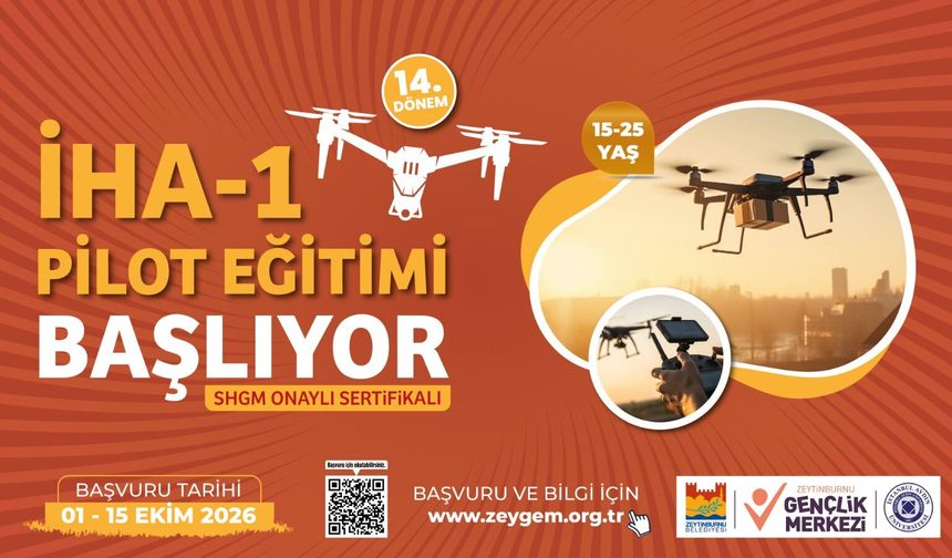 ZEYGEM’ De Ücretsiz İHA-1 Ticari Pilot Eğitimi İçin Başvurular Başlıyor